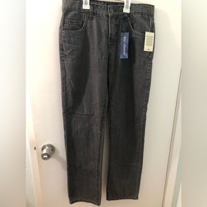 NWT Lucky Brand Boys Billy Straight Jeans, Size 16, in Faded Black/Dark Gray